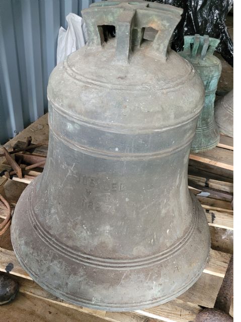 The larger of the five bells